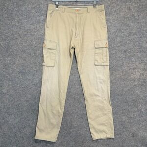 Sergio Tacchini Cargo Pants Mens 54 (‎ US 32 32x30) Beige Lightweight Trousers